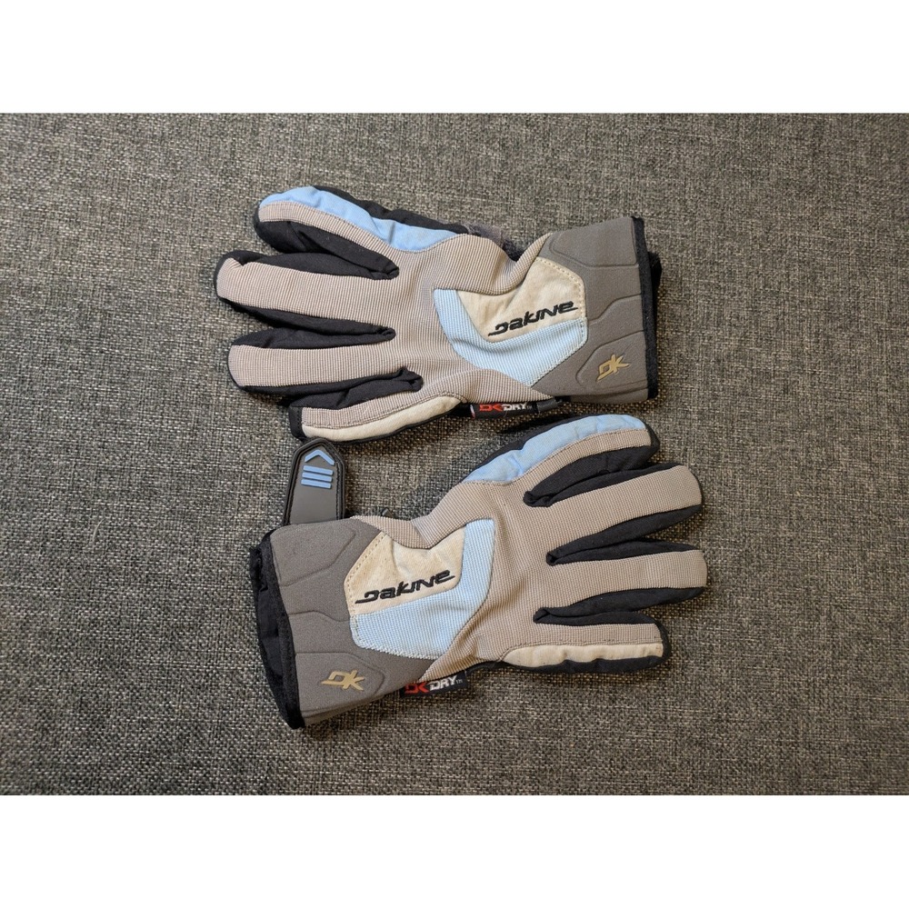 DAKINE‎ Waterproof Winter Gloves Unisex Large Insulated Gray Blue Ski Mittens